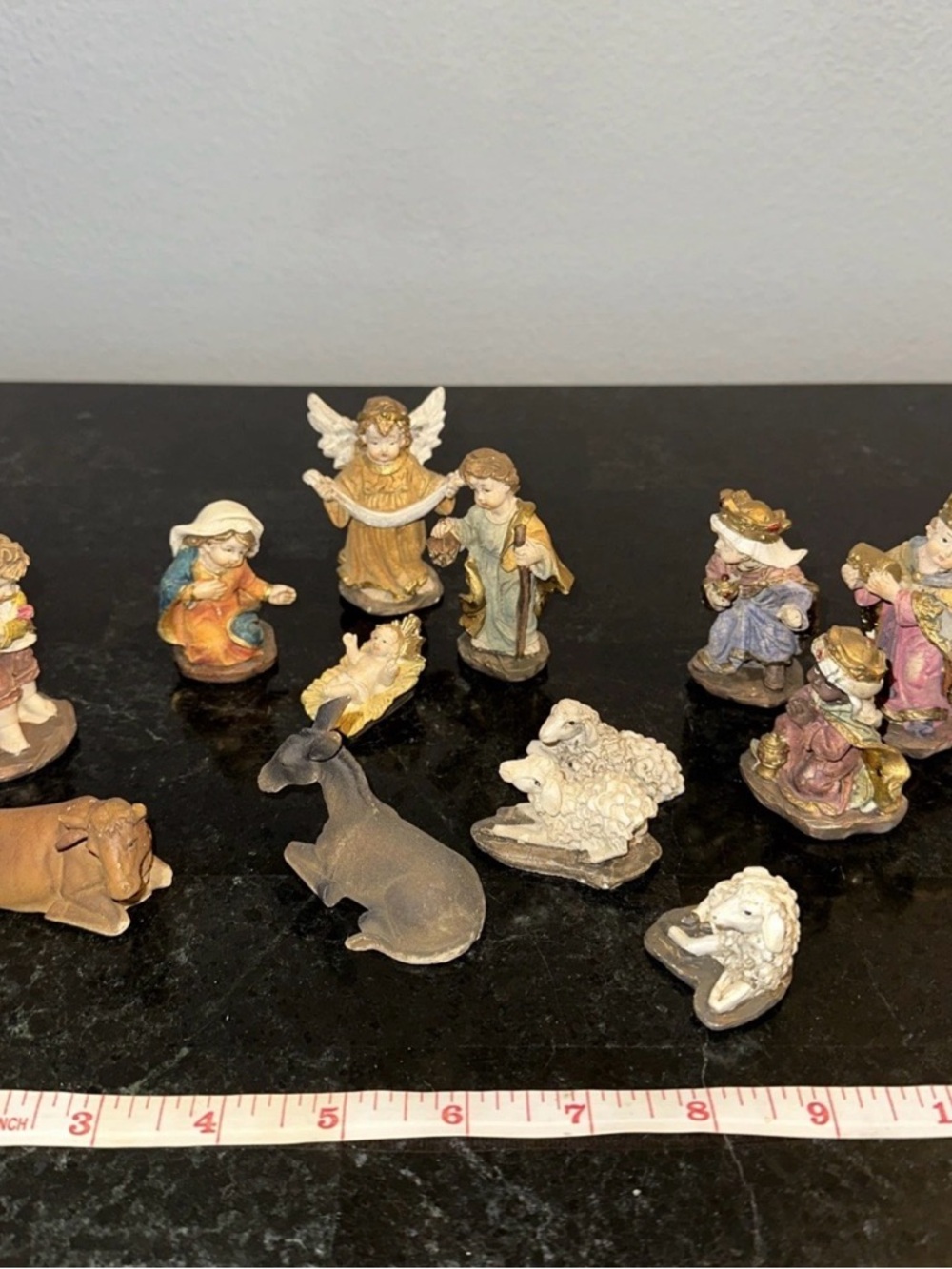 Vintage Nativity Figurine Set - Resin